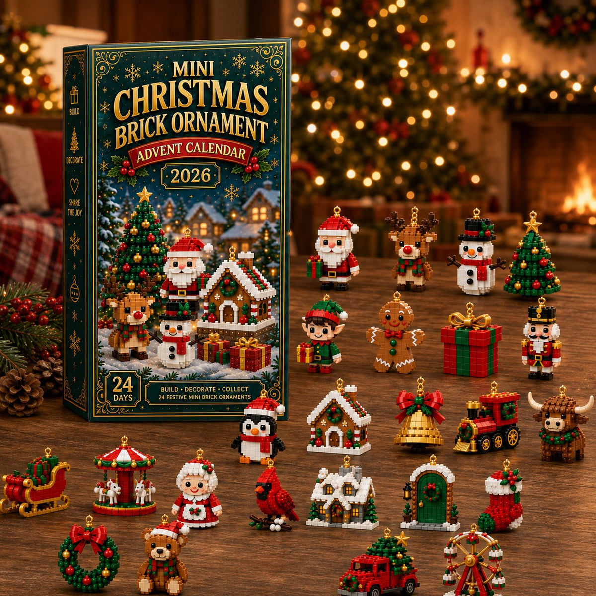 🎄 24-Day Mini Christmas Ornament Advent Calendar | 24 Unique Festive Hanging Designs
