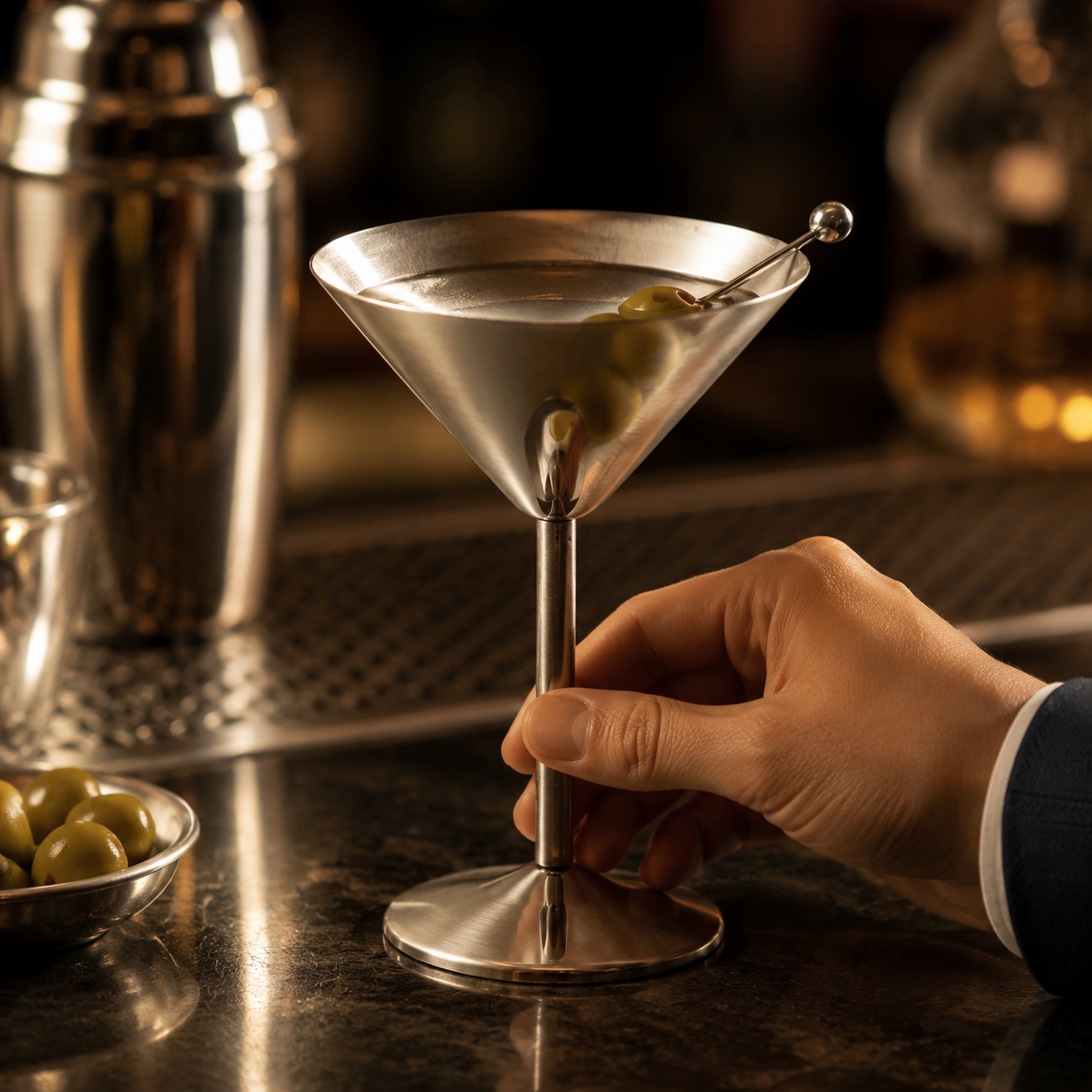 Stainless Steel Martini Glass