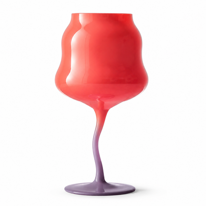 Retro Macaron Twisted Stem Wine Glass