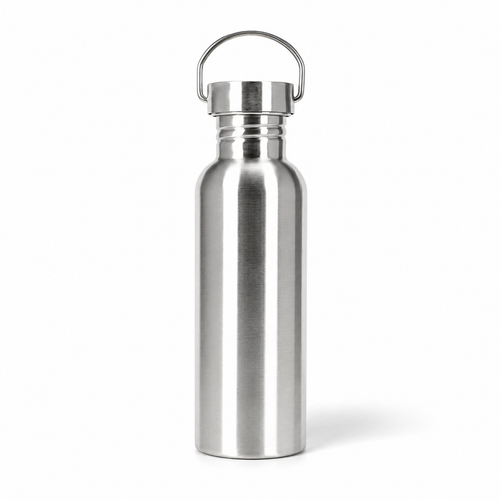 Wide-mouth stainless steel sports water bottle