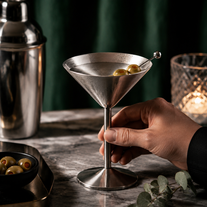 Stainless Steel Martini Glass