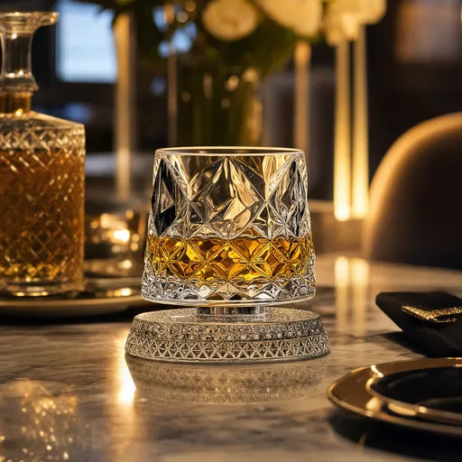 Gyroscope Rotating Whiskey Glass