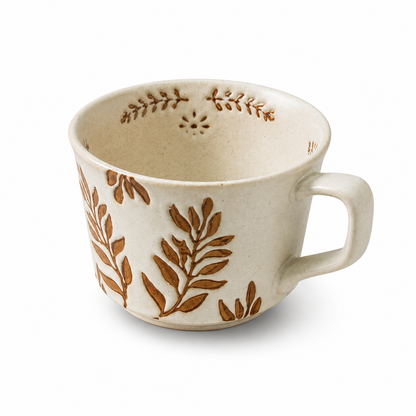 Japanese-Style Hand-Painted Coarse Pottery Mug