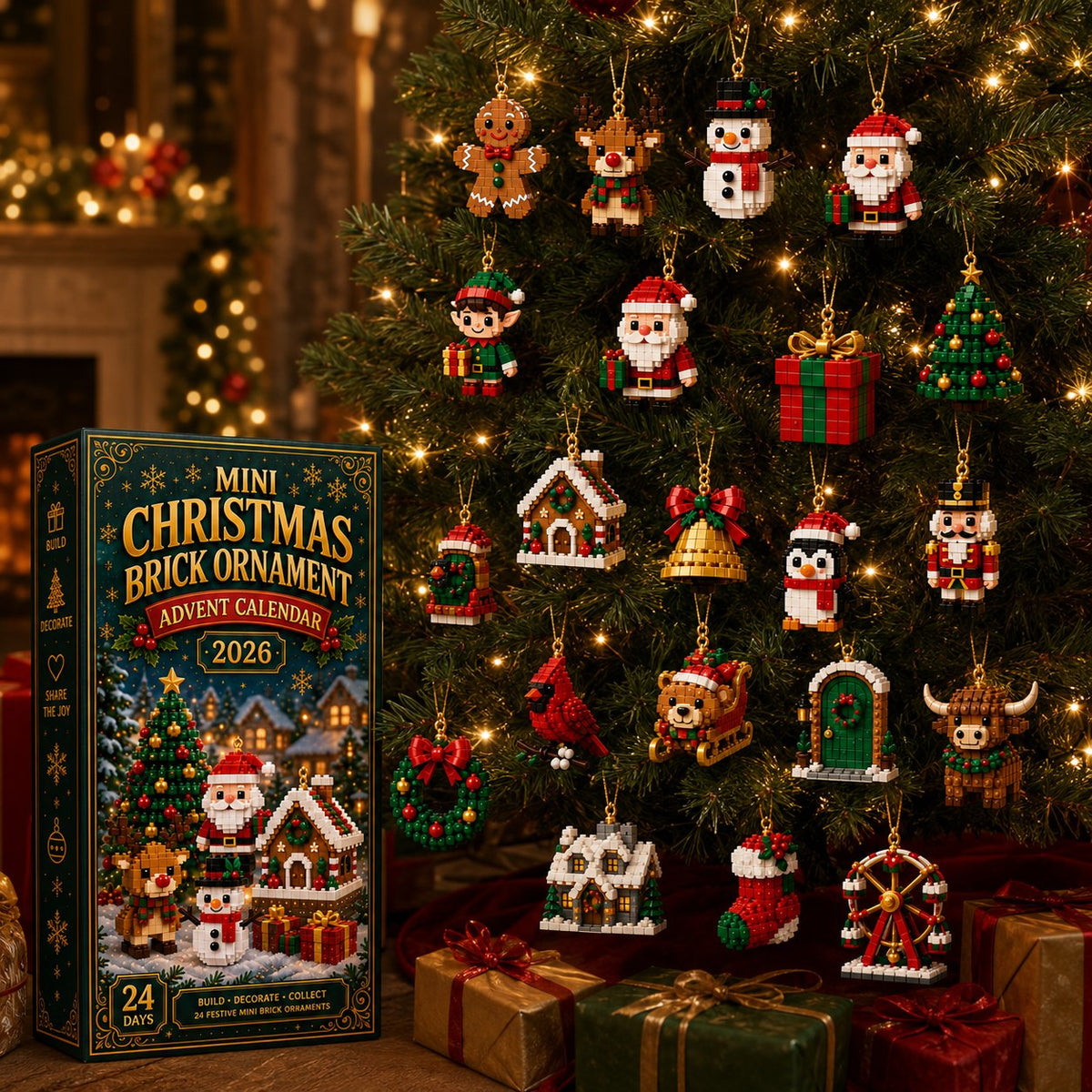 🎄 24-Day Mini Christmas Ornament Advent Calendar | 24 Unique Festive Hanging Designs